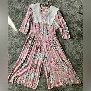 Vintage Junior Women’s 13/14 Dress with split skirt pants/culottes